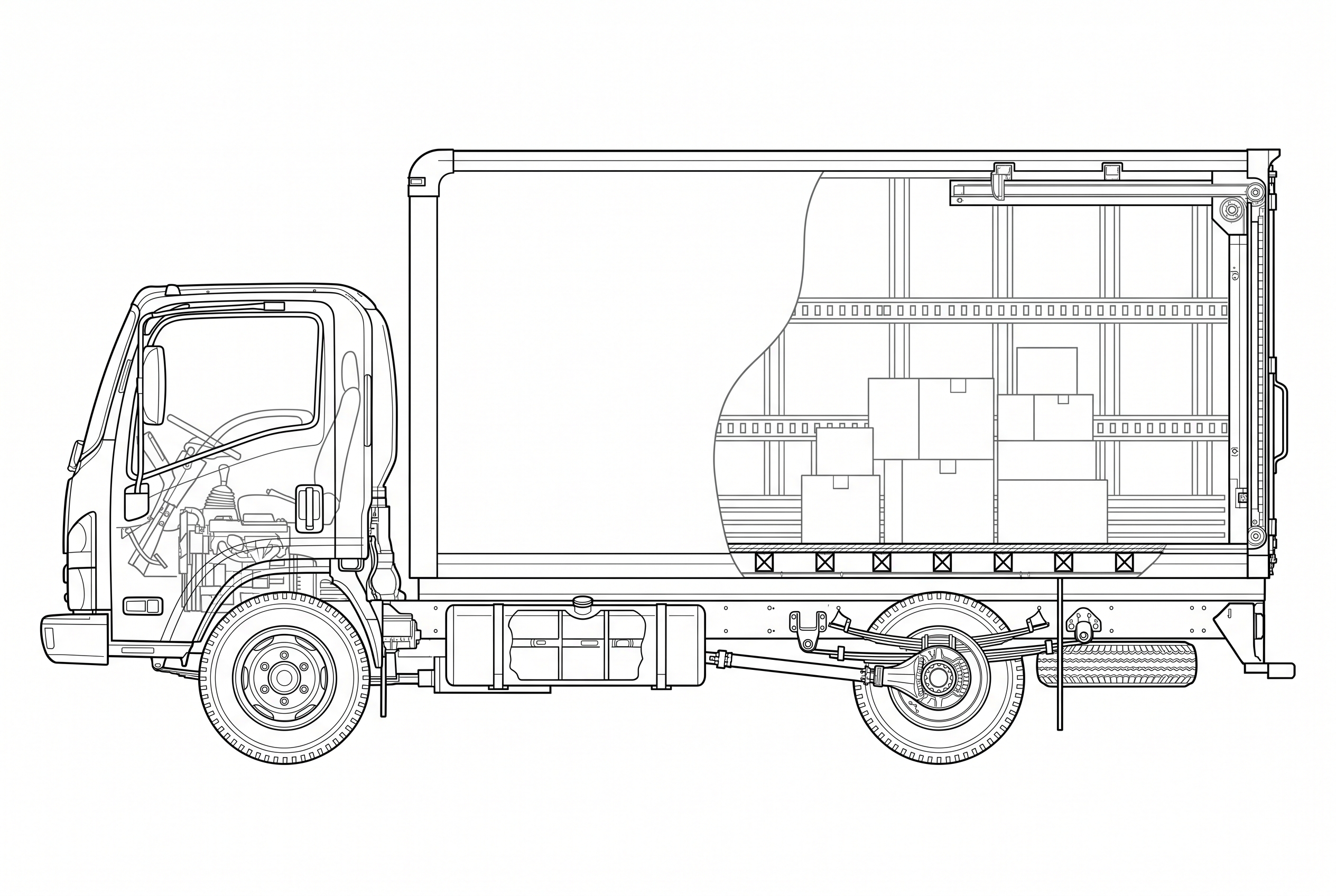 Delivery truck schematic