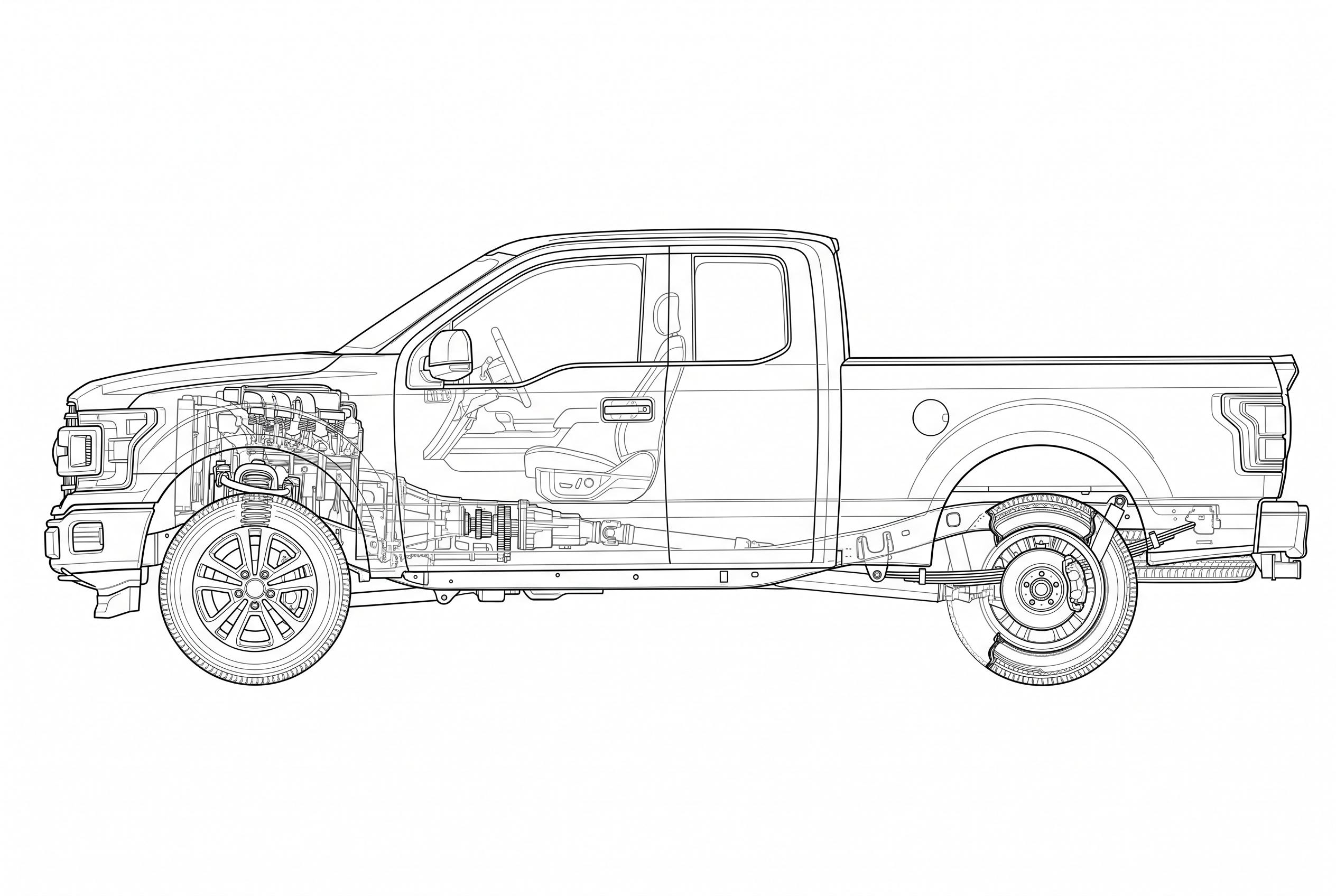 Pickup truck schematic