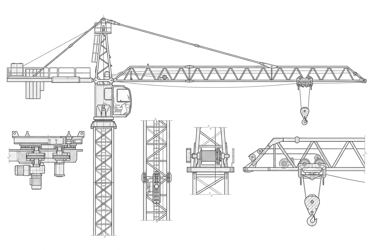 Tower crane schematic