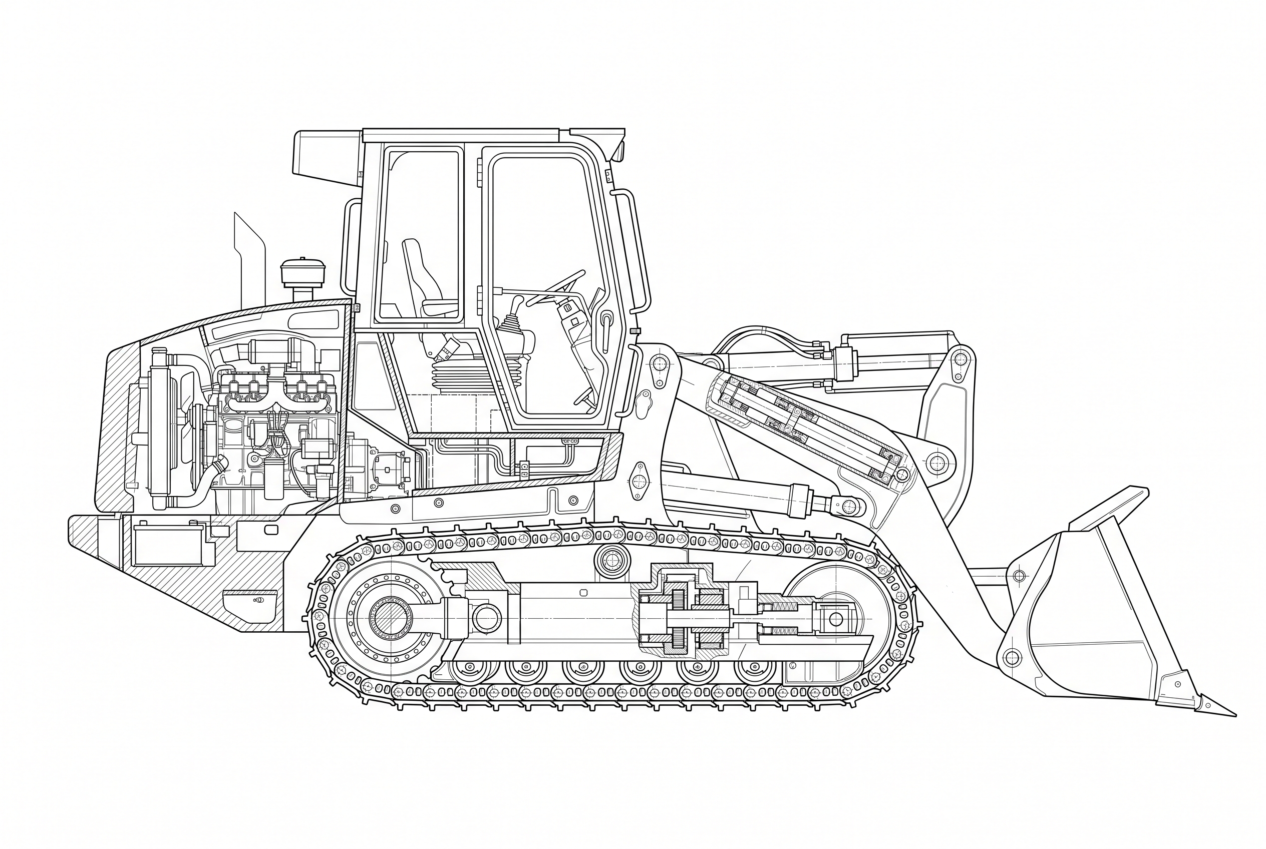 Track loader schematic